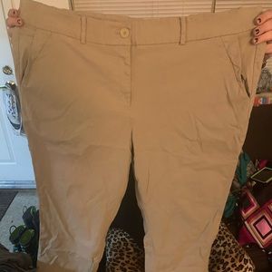 Torrid Khaki slacks with a button zipper closure